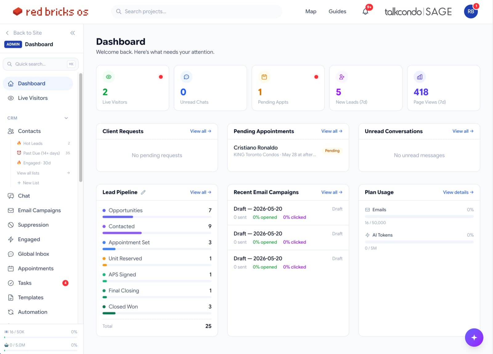 Red Bricks OS — pre-construction and MLS search on your site